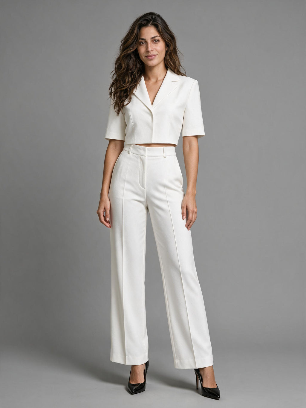 Conjunto Elegante Blanco Nieve