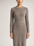 Vestido de Punto Midi Taupe